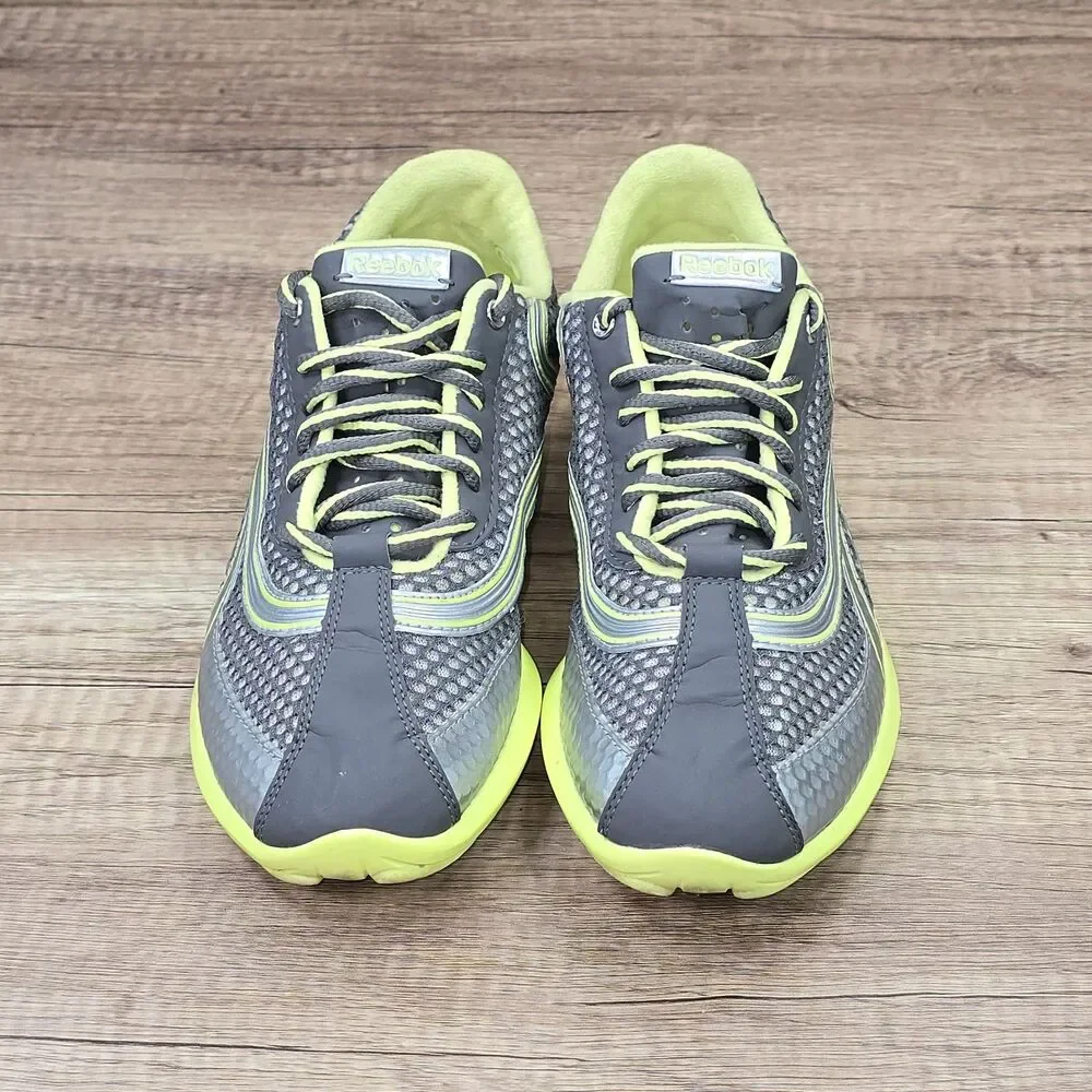 Reebok Classic Retro Women's Size 7.5 Gray Neon Green Shoes (55024750)